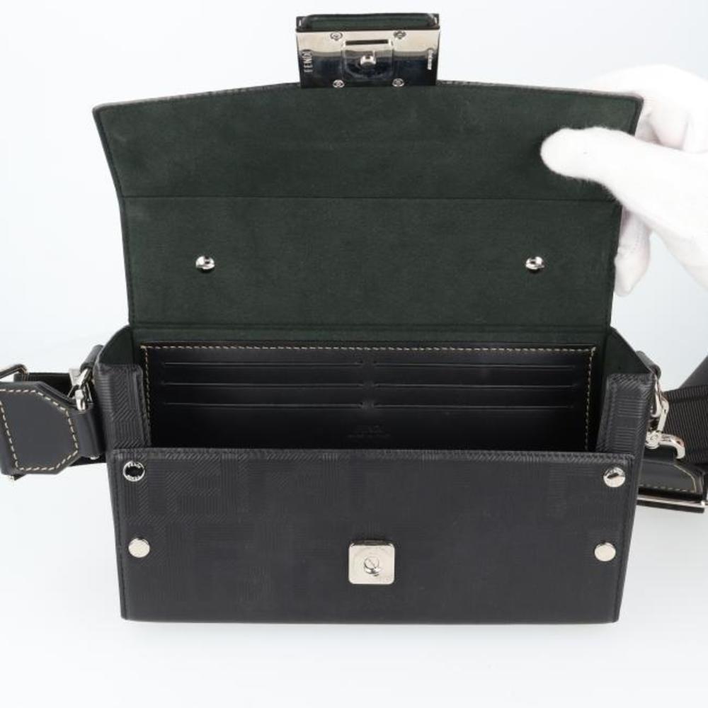 Fendi Soft Trunk 2way Zucca Pattern Shoulder Black - image 7